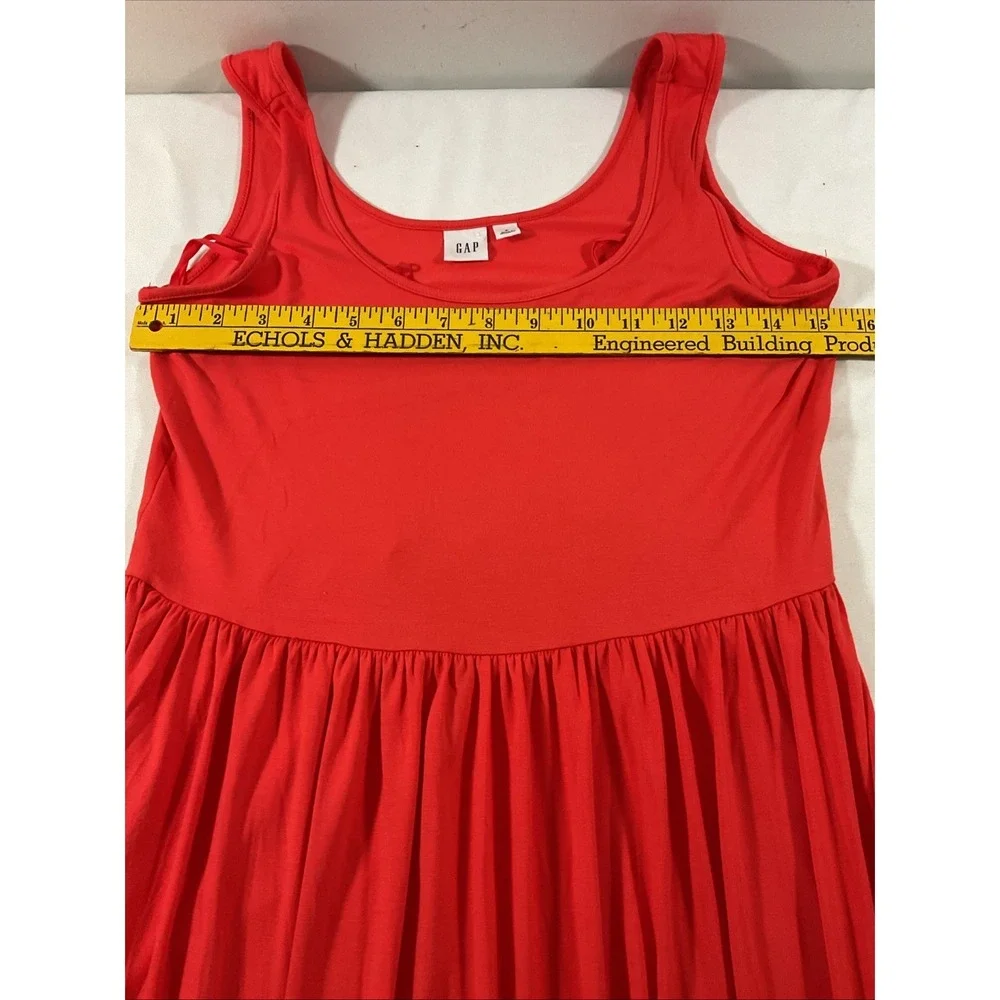 Gap Orange Fit & Flare Sleeveless‎ Knee Length Casual Rayon Dress Sz Small J5